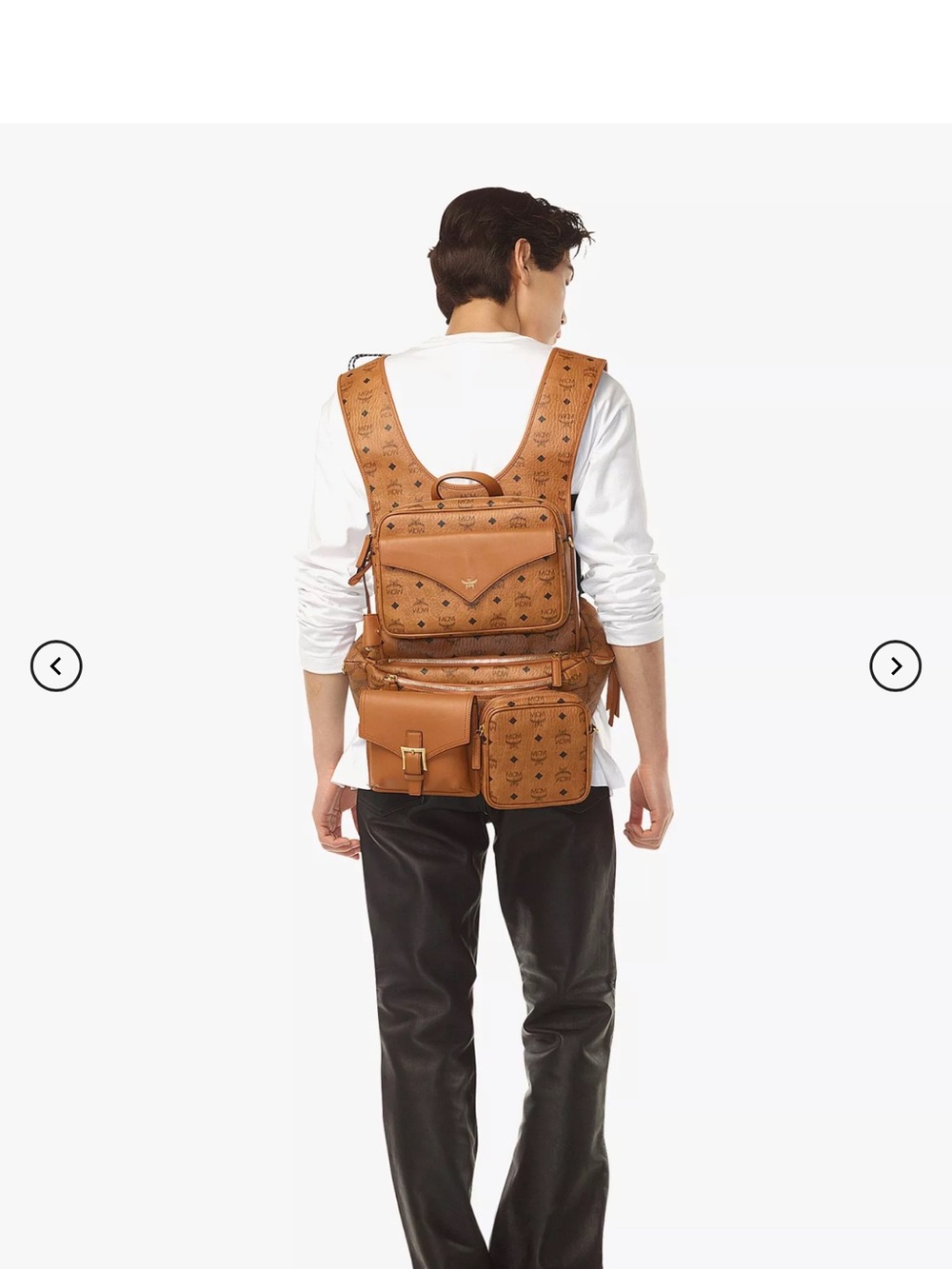 MCM Large Aren Multi-Backpack In Visetos - Picture 13 of 16